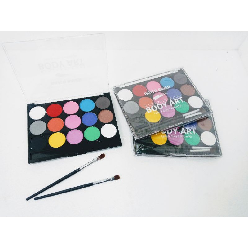 

Body Art Painting & Face 15 color set + Brush V-tec FAC 402