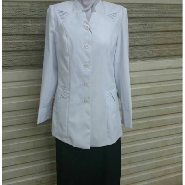 Stelan blazer/kerja/kantor/guru/hitam putih