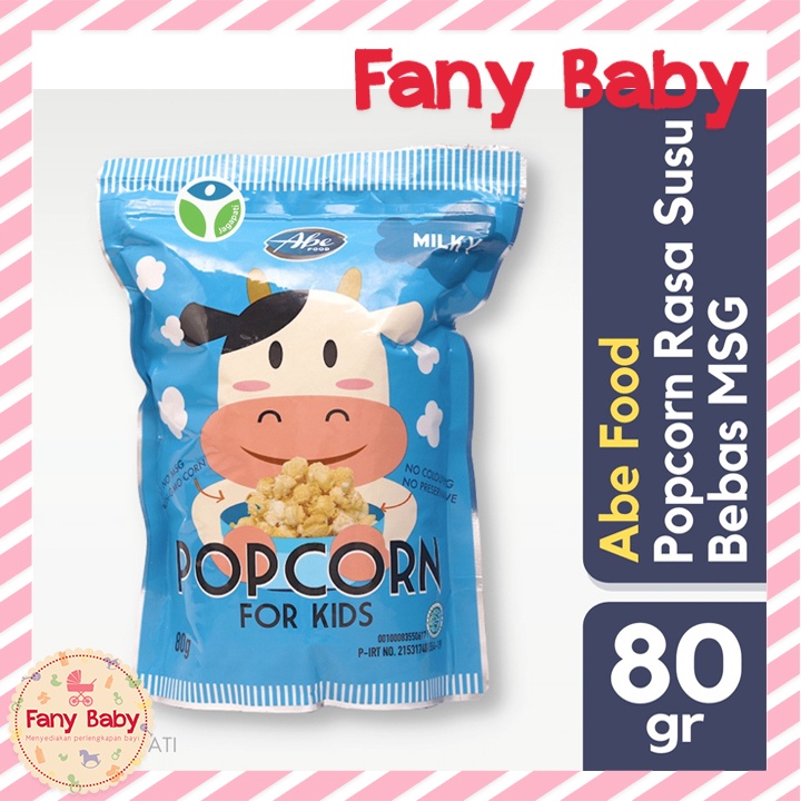 ABE POP CORN FOR KIDS 80GR [ MILKY ]