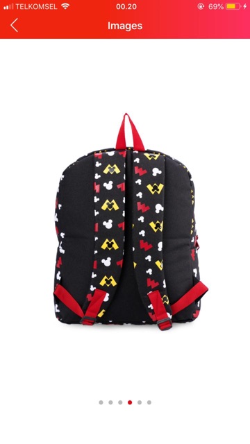 DISNEY Mickey Mouse Big Backpack Original Disney!! Ukuran besar bhn tebal