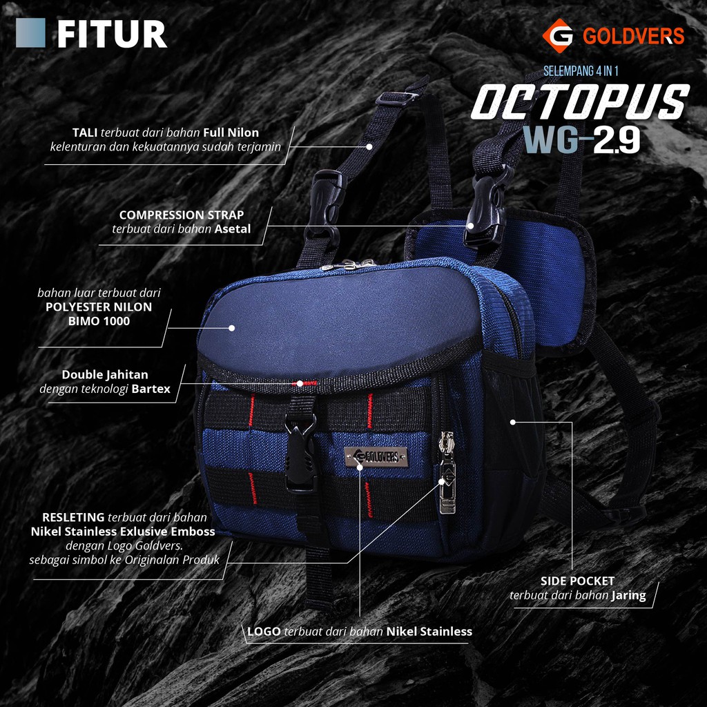 DISTRIBUTOR TAS-Tas Dada Chest Bag Kantong OUTDOUR ORI/Waistbag Dada Trendy/Tas Dada 4 In