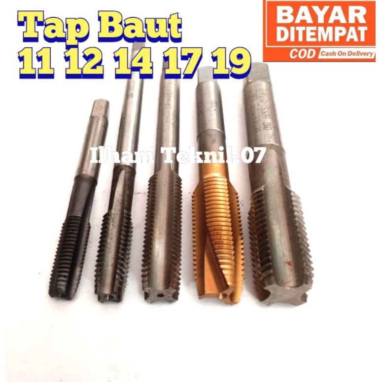 handtap tap baut DRAT 11 12 14 17 19 tap set pembuat DRAT ulang hand tap