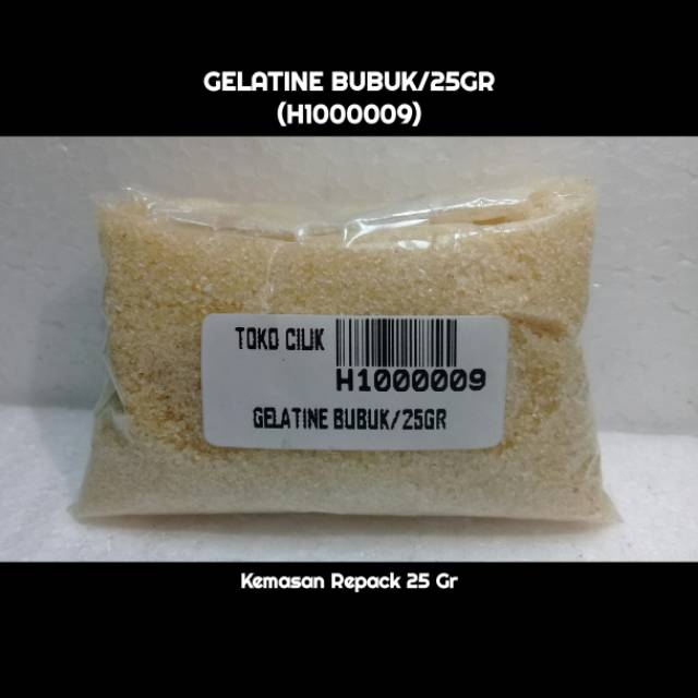

Gelatine bubuk repack 50 gr halal bahan kue cheese cake puding obat