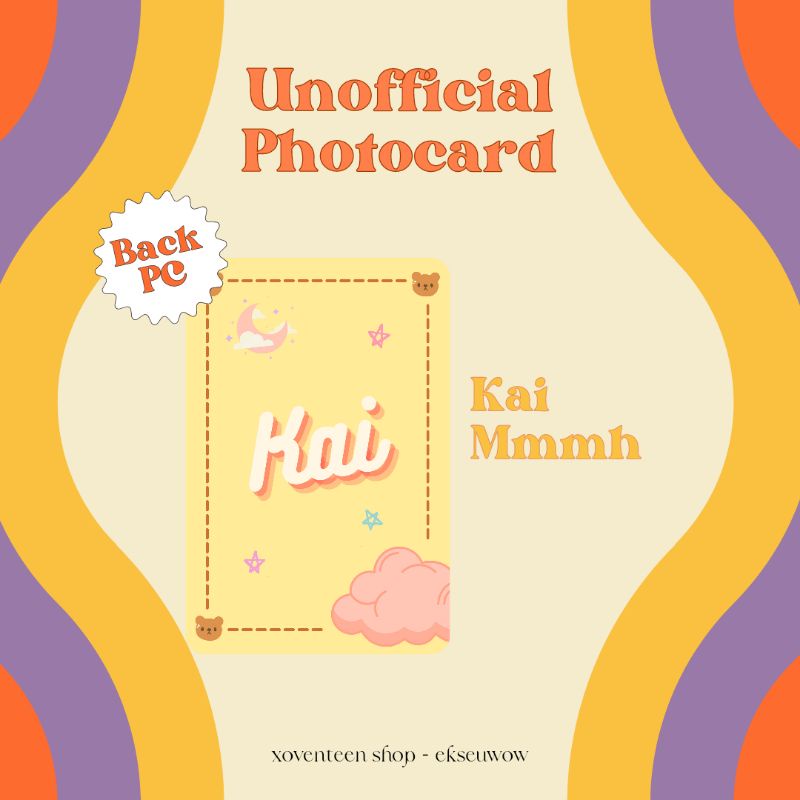 Unofficial PC Photocard EXO Kai Solo Mini Album "KAI Mmmh" (fanmade)
