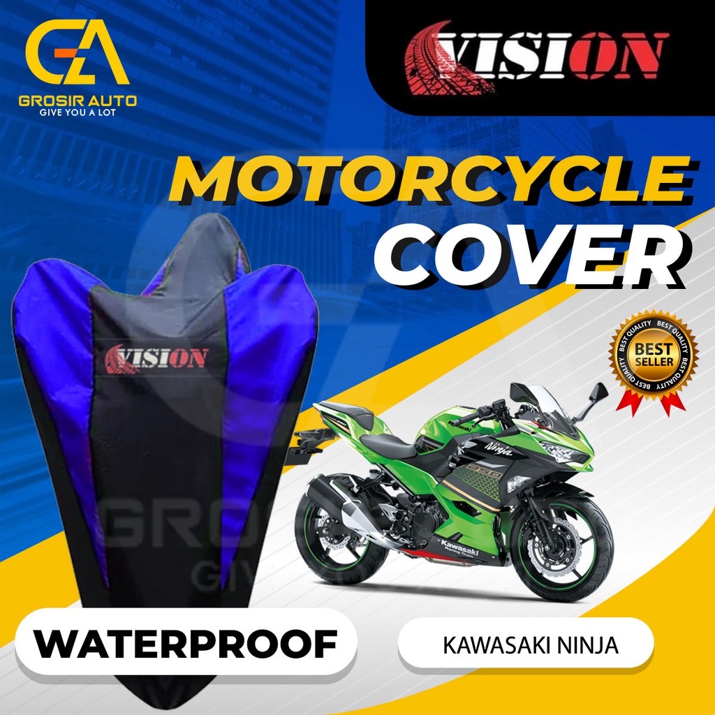 Sarung Motor NINJA Anti air Vision / Cover Selimut Penutup Sarung Mantel Motor Vision