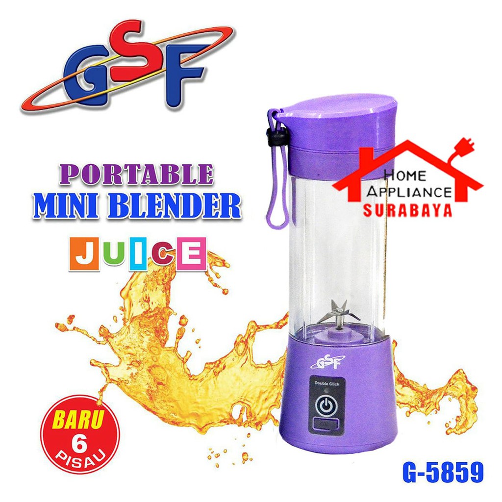 Blender Portable - Blender Juice USB 6 Mata Pisau GSF G 5859