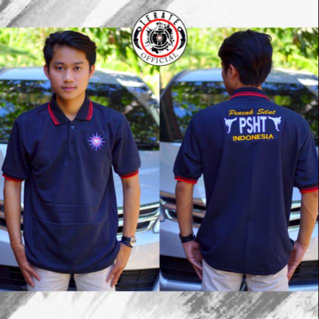 KAOS POLO PSHT polos bordir belakang