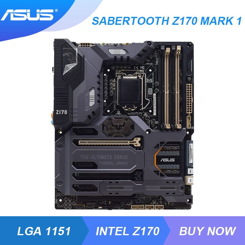 PREORDER ASUS SABERTOOTH Z170 MARK 1 LGA 1151 Intel Z170 Z170M Mining Motherboard ddr4 64G M.2 PCI-E