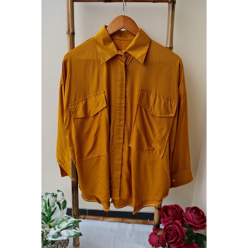 WOW - TASYA KEMEJA OVERSIZE WANITA TWILL PREMIUM