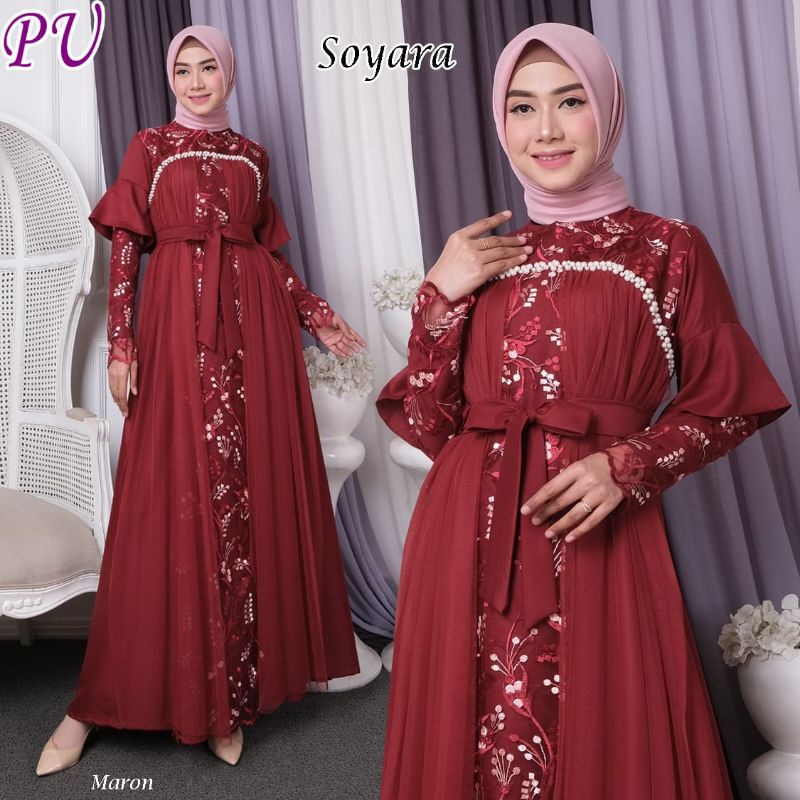 dress pesta premium terbaru MDsoyara