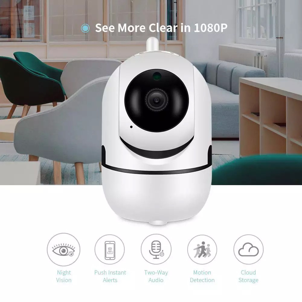 KAMERA CCTV CLOUD STORAGE INTELEGENT CAMERA AUTO TRACK 720P Online Wifi HD Portable Rotate Snowman