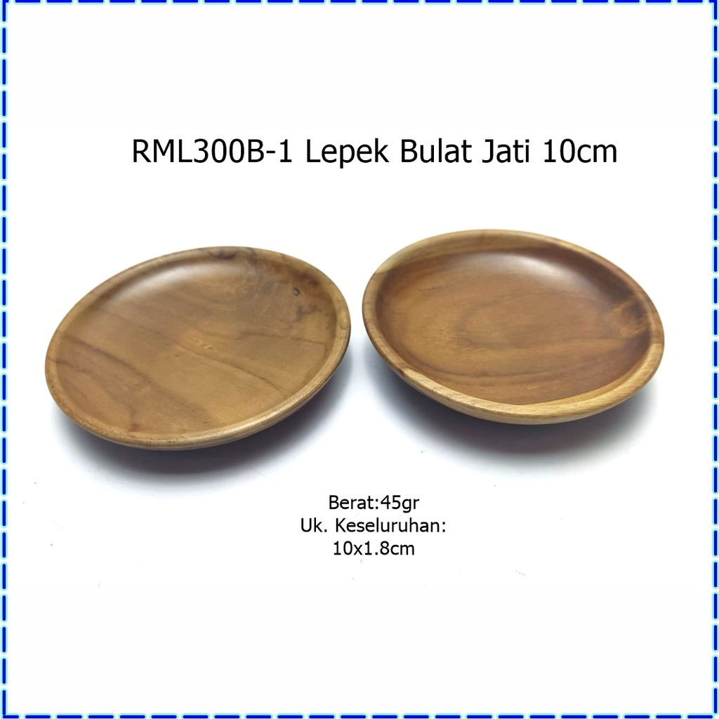 RML300B-1 Lepek/Alas Gelas/Tatakan Gelas Bulat Jati 10cm