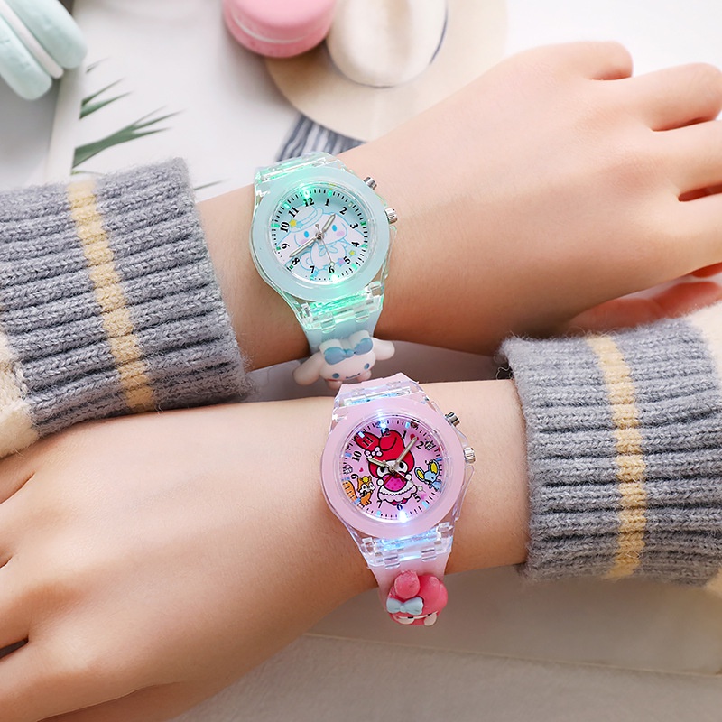 Jam Tangan Wanita Analog Quartz Jelly LED Korean Fashion / Jam Tangan Jelly LED Import/Untuk Wanita Quartz Analog