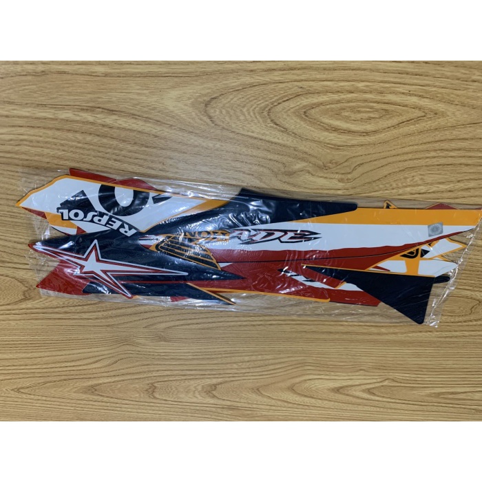 Stiker striping Honda Blade Repsol 2009