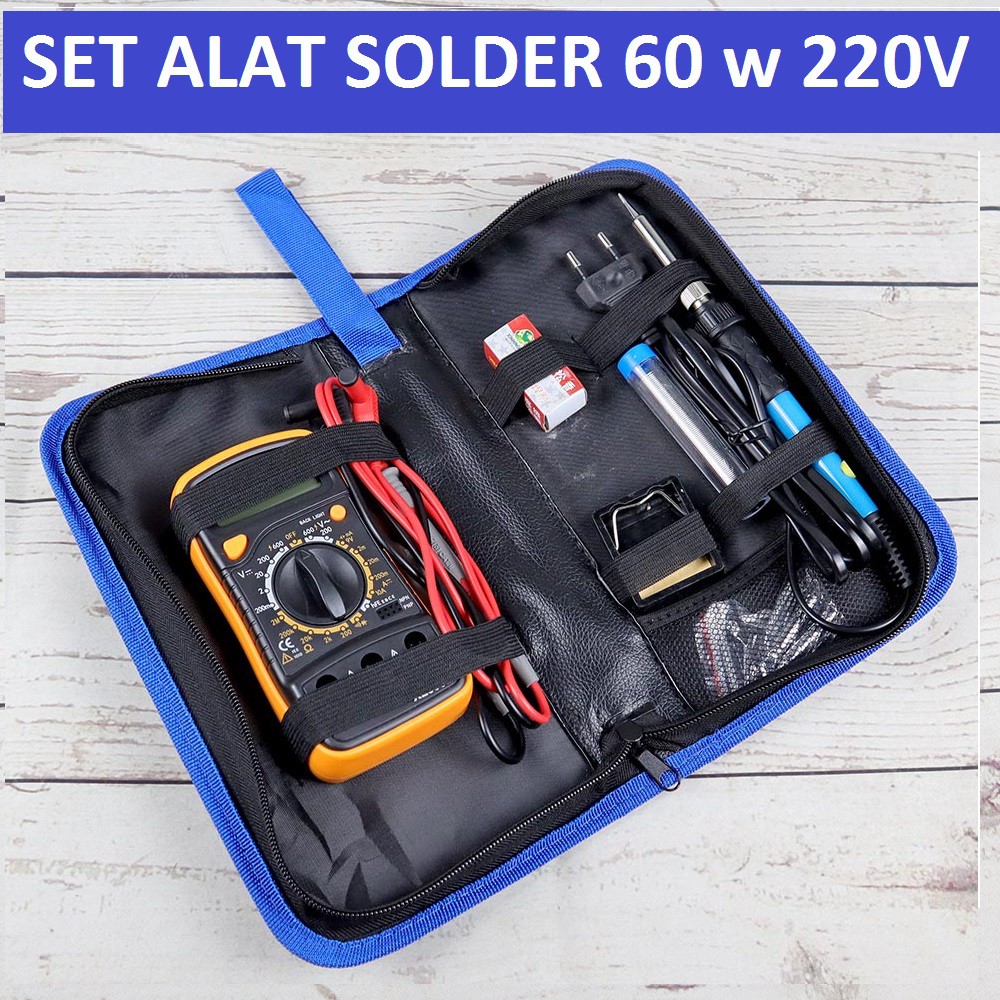 Set Alat Solder / HandsKit Soldering Iron Tool Kit Peralatan Solder Iron Kit 60W 220V