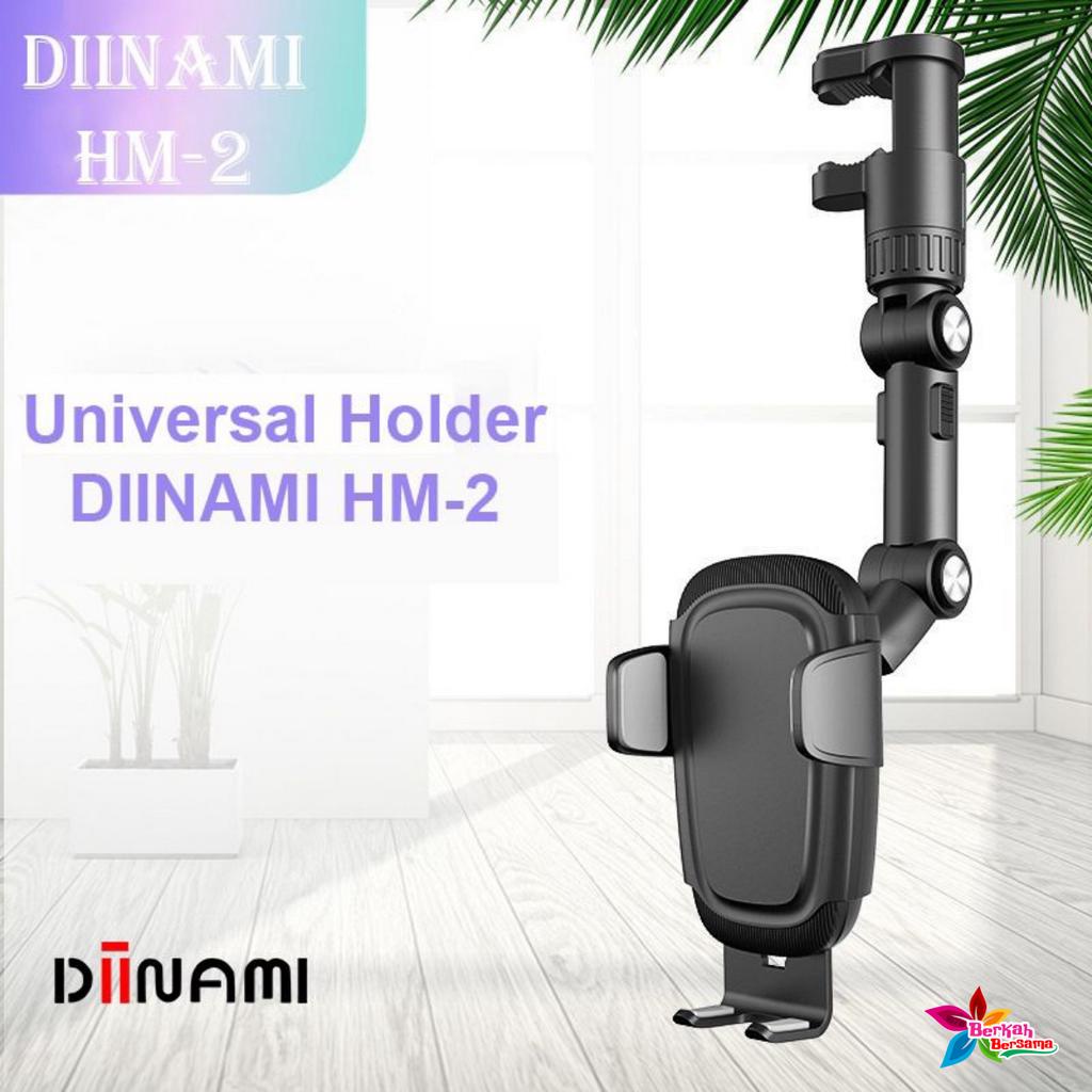 DIINAMI HM-2 CAR PHONE HOLDER REARVIEW MIRROR ADJUSTABLE UNIVERSAL HOLDER putar 360 derajat / Holder mobil di spion multifungsi BB8297