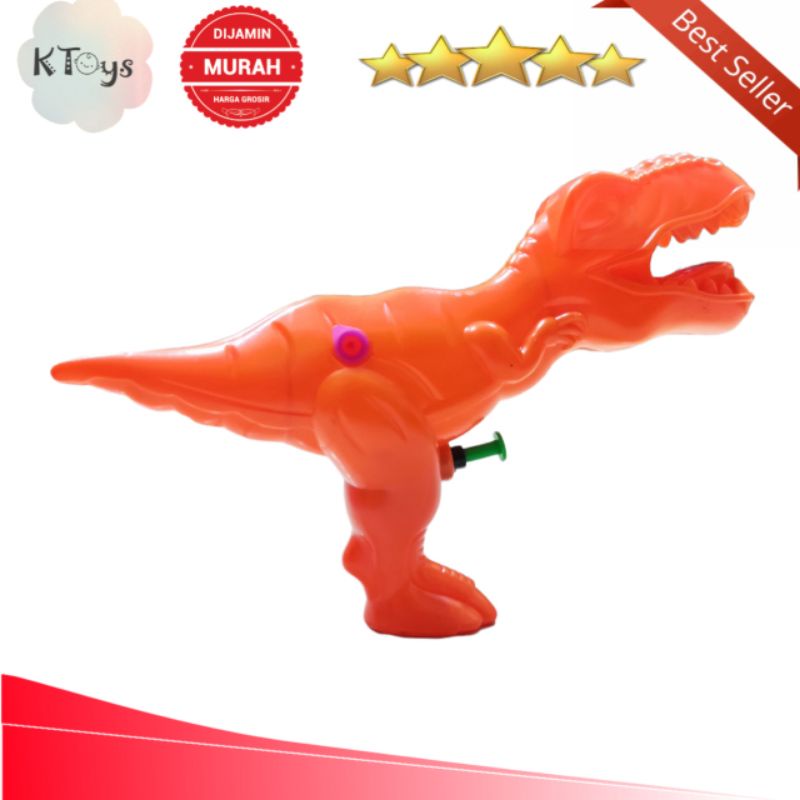 mainan anak pistol air jumbo motif dinosaurus 2 warna keren