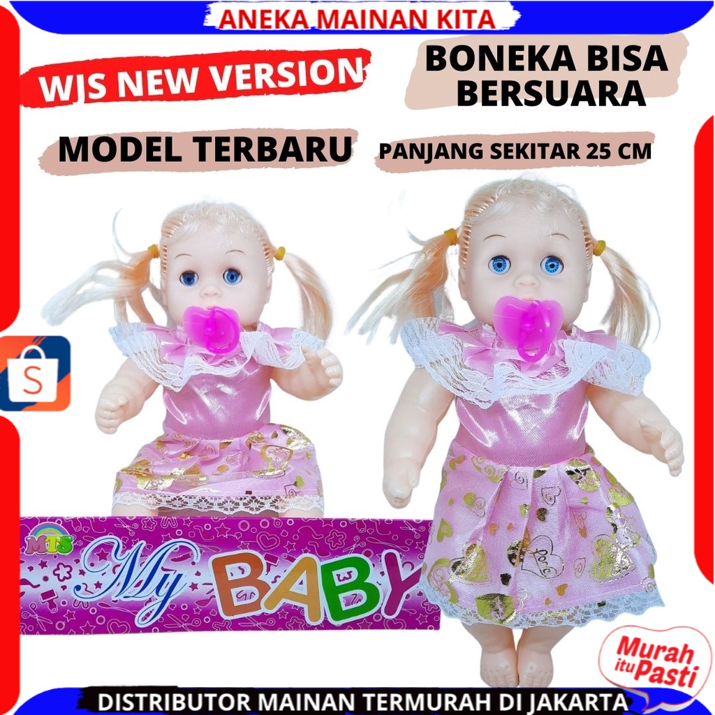 PROMO MAINAN ANAK PEREMPUAN BONEKA DOT EMPENG BERSUARA BAHAN PLASTIK SNI KADO ULANG TAHUN ANAK CEWEK