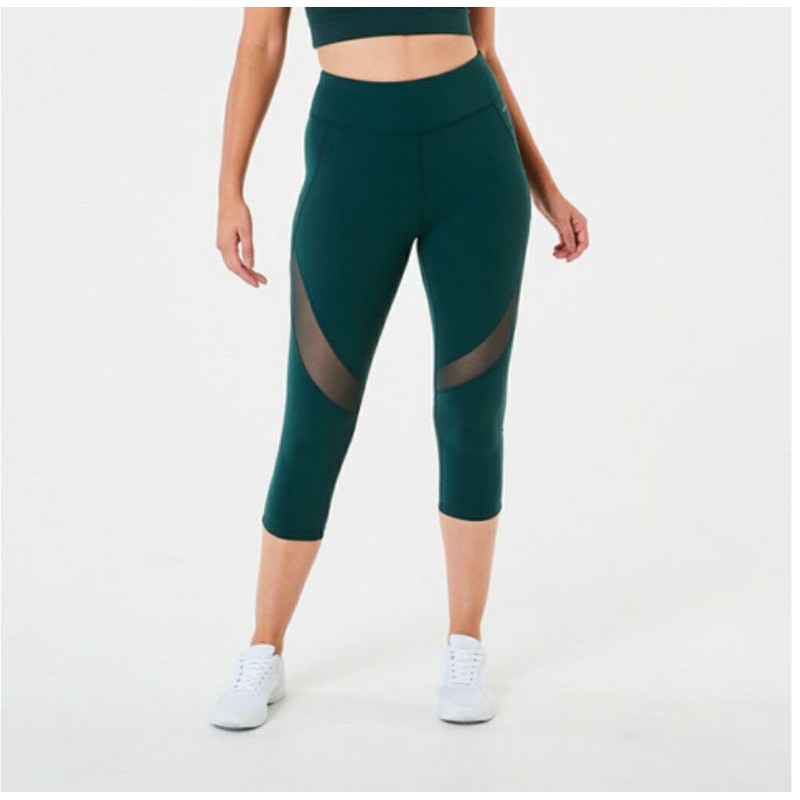 Anko Mesh Performance Legging (Forest Green)