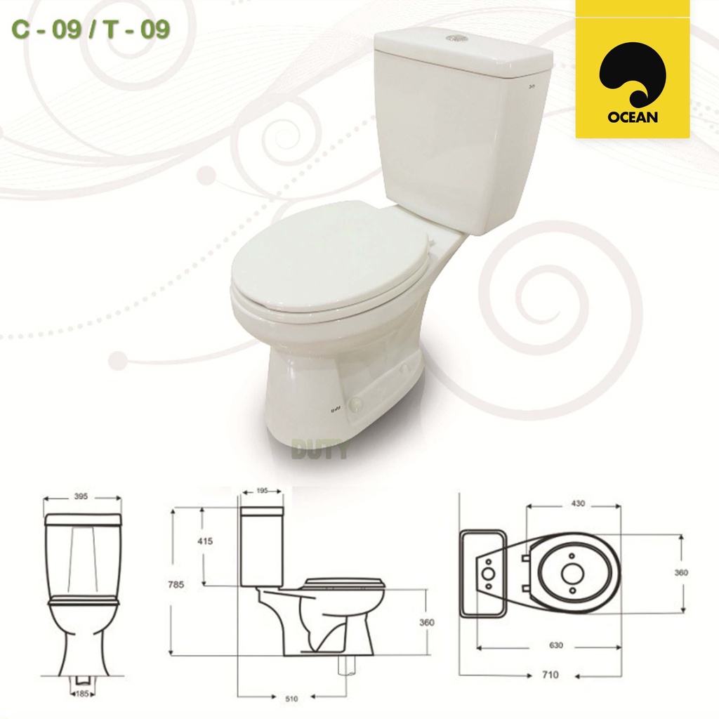 LINK KHUSUS ARMADA TOKO CLOSET DUDUK / KLOSET DUDUK DUTY ORIGINAL / WC DUDUK TOILET MONOBLOCK | C-09 / T-09