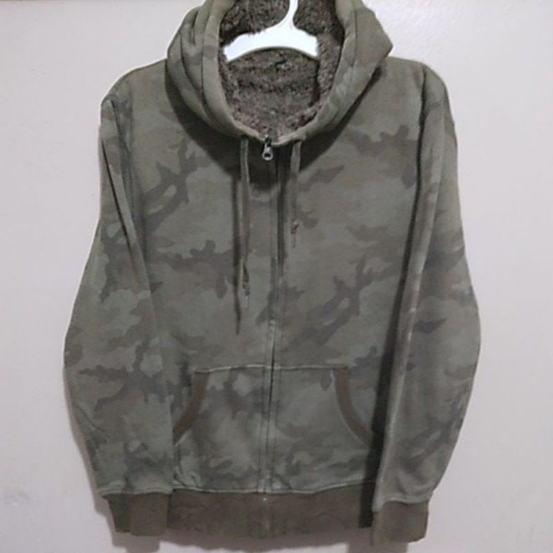 hoodie uniqlo camo zip second