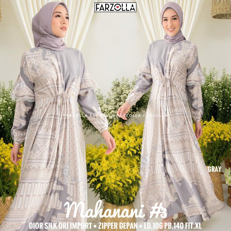 MAHANANI#3//GAMIS DIOR SILK ORI IMPORT ZIPPER DEPAN FIT XL ORI FARZOLLA