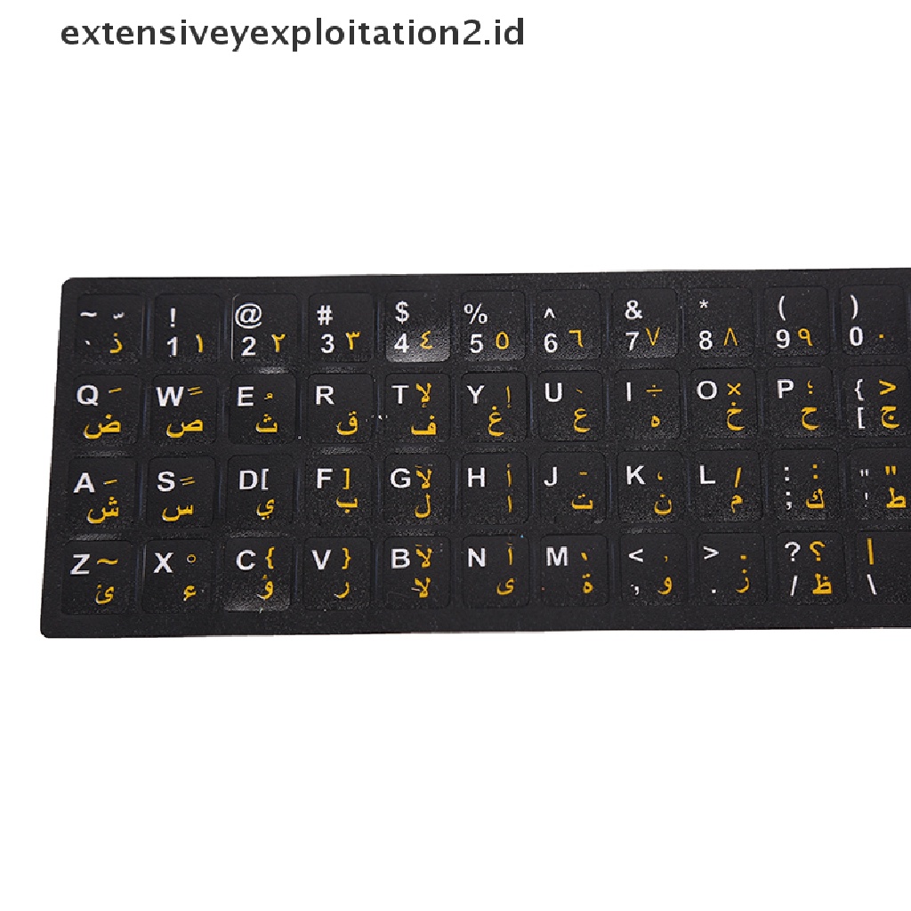 Stiker Keyboard Arab Frosted Transparan Anti Air No