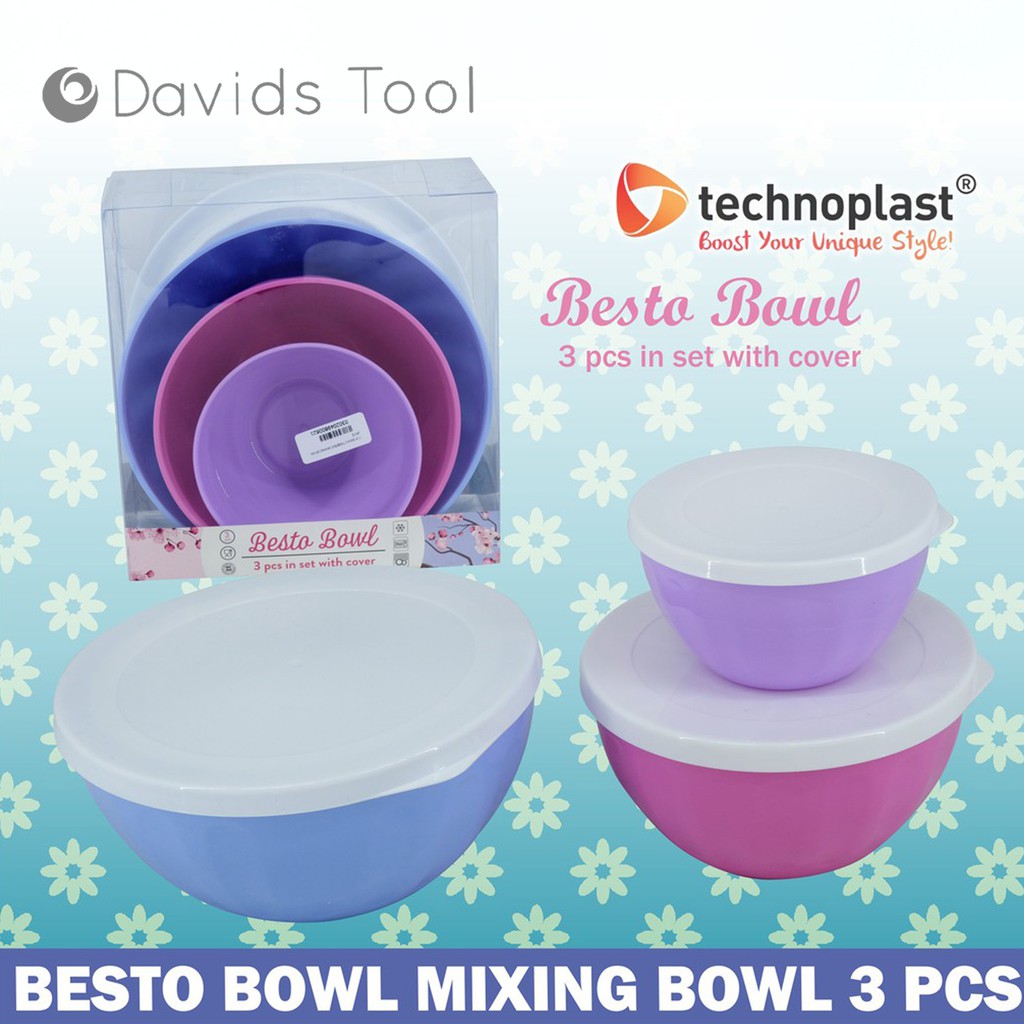 Mangkok Set Plastik Tutup Mangkuk Murah Besto Bowl