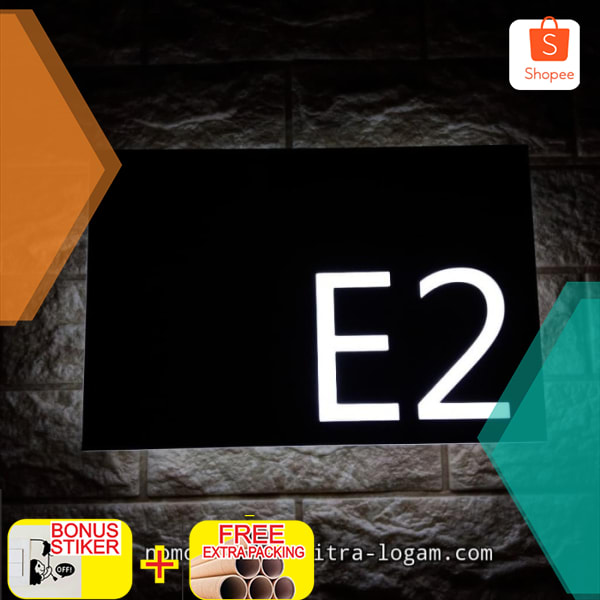 nomor rumah akrilik box LED Keren