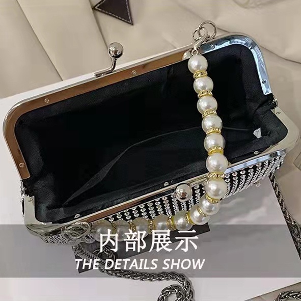 BJ43538 - BLACK/RAINBOW/SILVER/WHITE - TAS PESTA CLUTCH WANITA FASHION KOREA CHINA IMPORT MODIS ELEGAN TERMURAH TERLARIS TERBARU BAGSTORE JAKARTA TAS BATAM BQ3538