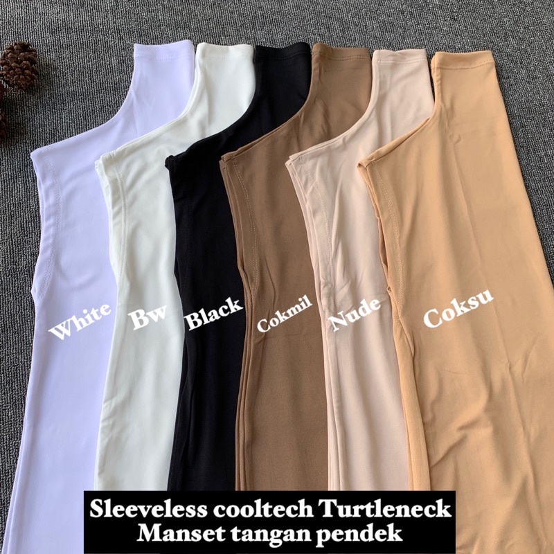 SLEEVELESS TURTLENECK (manset turtleneck tangan pendek)
