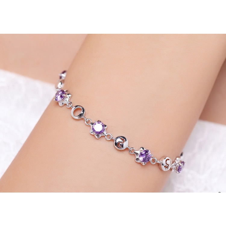 Gelang Bahan Silver Plated 925 Desain I Love You 520 Gaya Korea Untuk Wanita