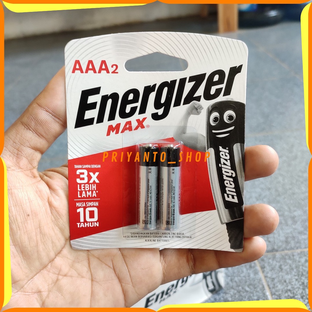 BATERAI ENERGIZER MAX AAA A3 E92 BP3 LR03 1.5V ASLI ISI 2