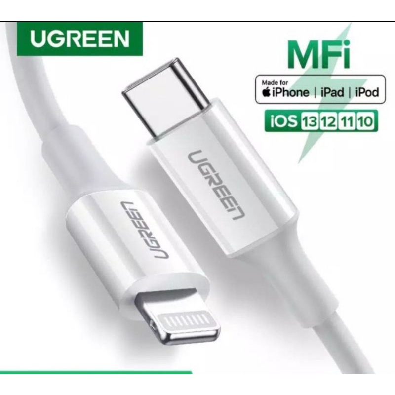 Ugreen Kabel Data iPhone iPad Type C to Lightning Mfi iPhone 13 14 12 11 8 X XR XS Max Fast Charging