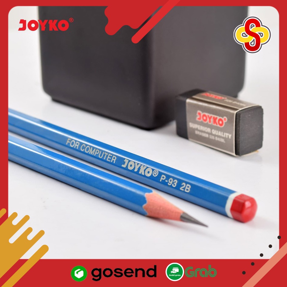 Pensil / Pencil 2B Joyko P-93 Isi 12 pcs