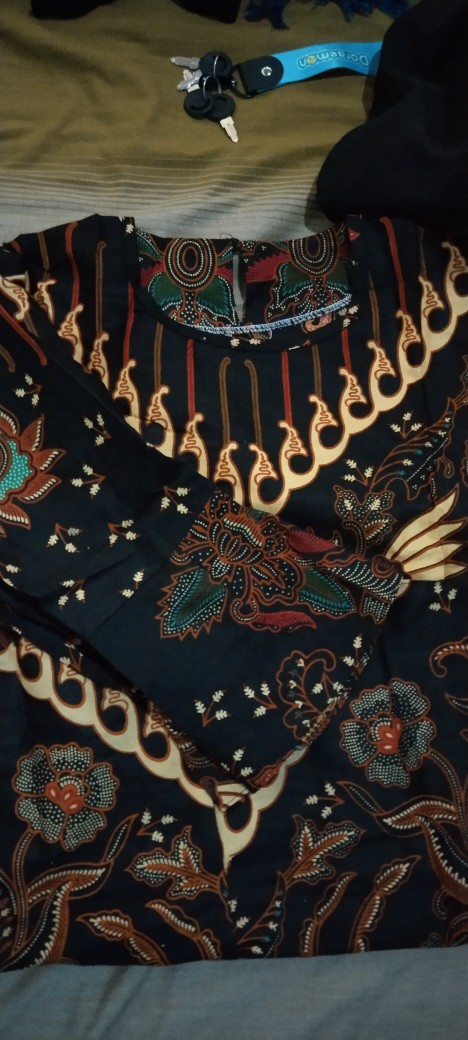 (couple Keluarga ) Batik Couple Keluarga Sania Ruffle Ori Ndoro Jowi Dnt - Kupu Coklat