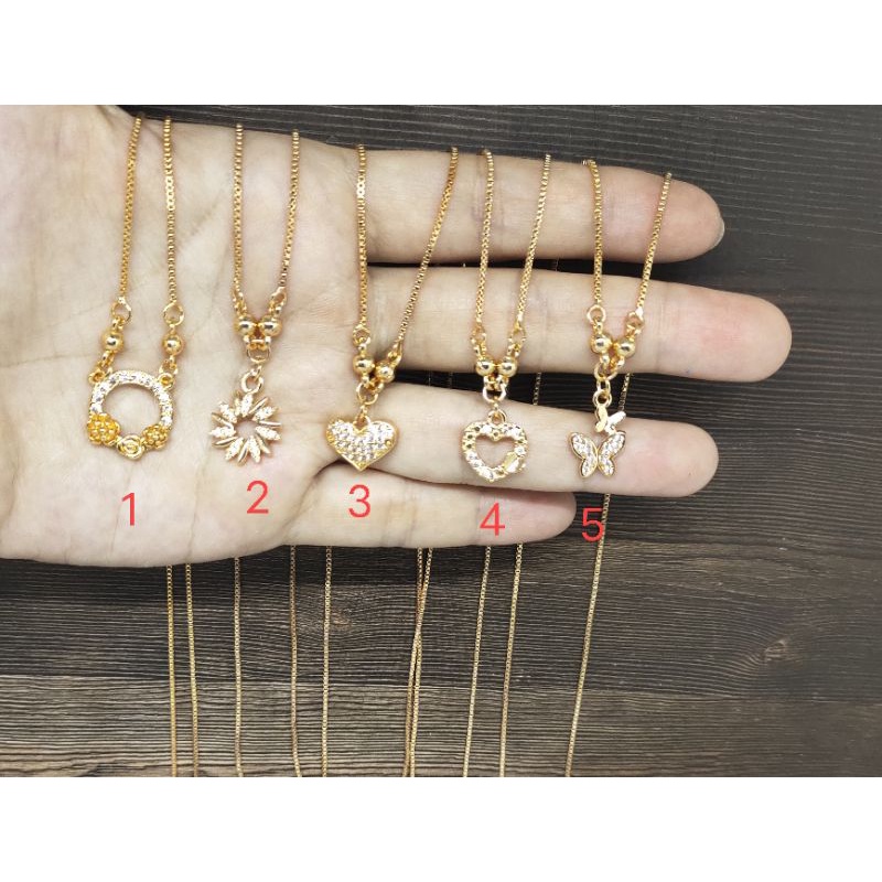 Fifi Fashion Kalung koye dewasa Model Eunice Perhiasan lapis emas 18k 08#