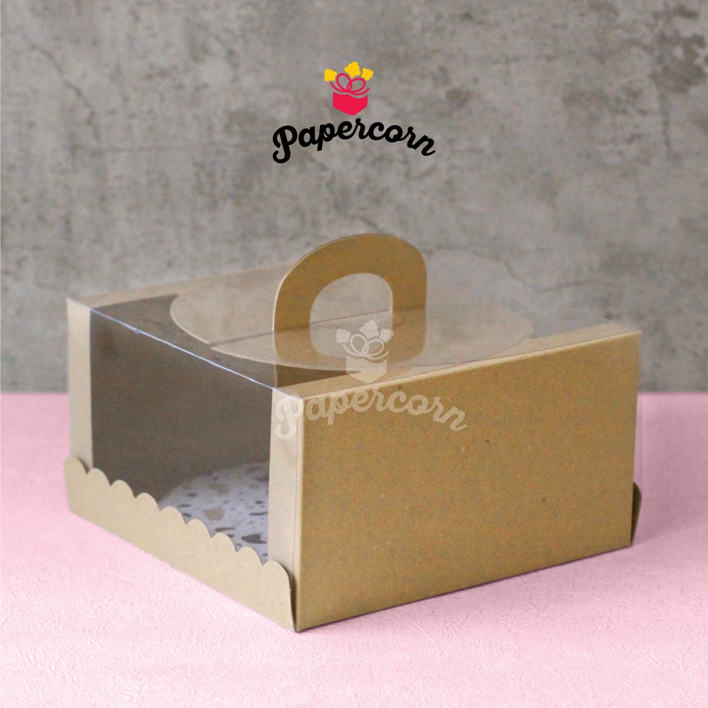 

BOX MIKA Kue/Bolu/Cake 22x22x12 cm (ISI 10 pcs)