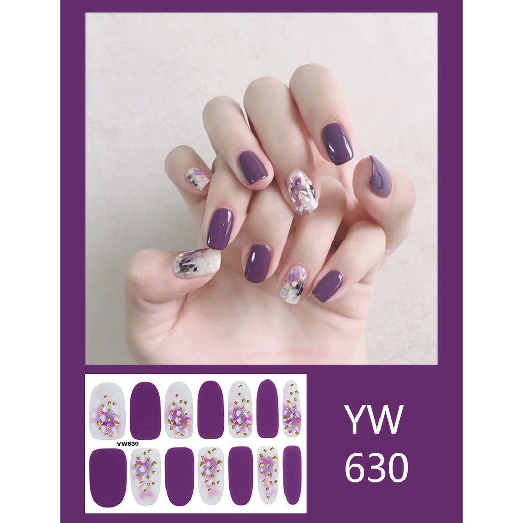 Stiker kuku Nail art Waterproof sticker Part 8 stiker (14 pcs) sticker Kuku nail art