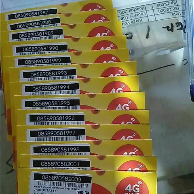 No Cantik Indosat edisi seri Tahun lahir