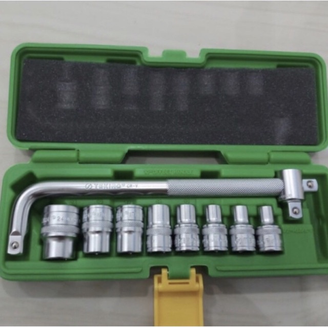 10pcs TEKIRO Kunci shock set 10 pis. Kunci sok set mata shock set 10 buah anak tekiro 1/2” inci hand