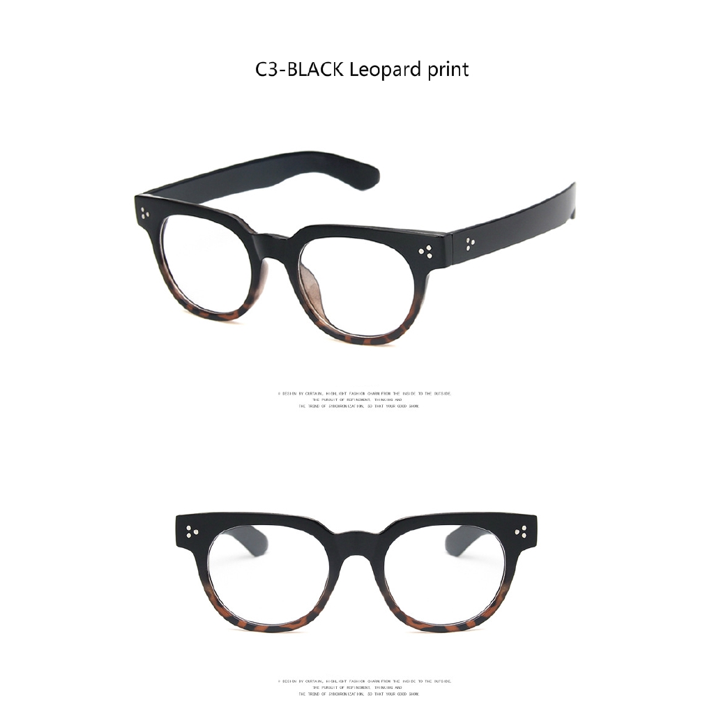 Fashionable metal hinge anti-blue light retro business literary thick frame glasses