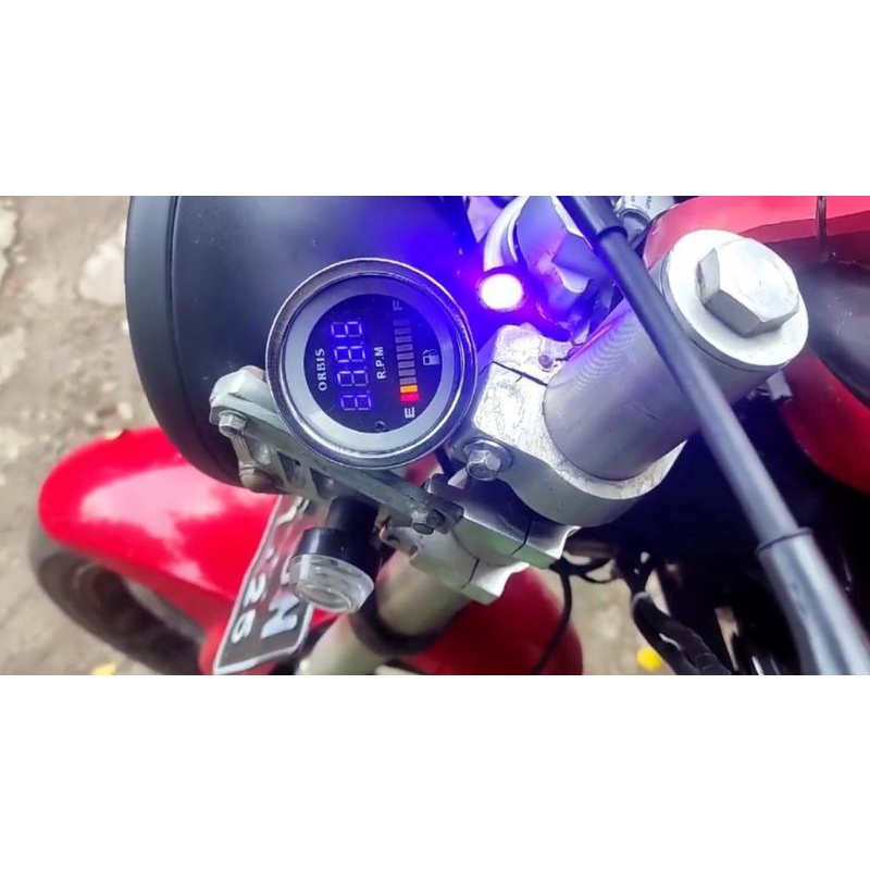 SPEEDOMETER AMPER BULAT CROME IGAWA KILOMETER RPM MANUAL RPM DIGITAL AMPER BENSIN