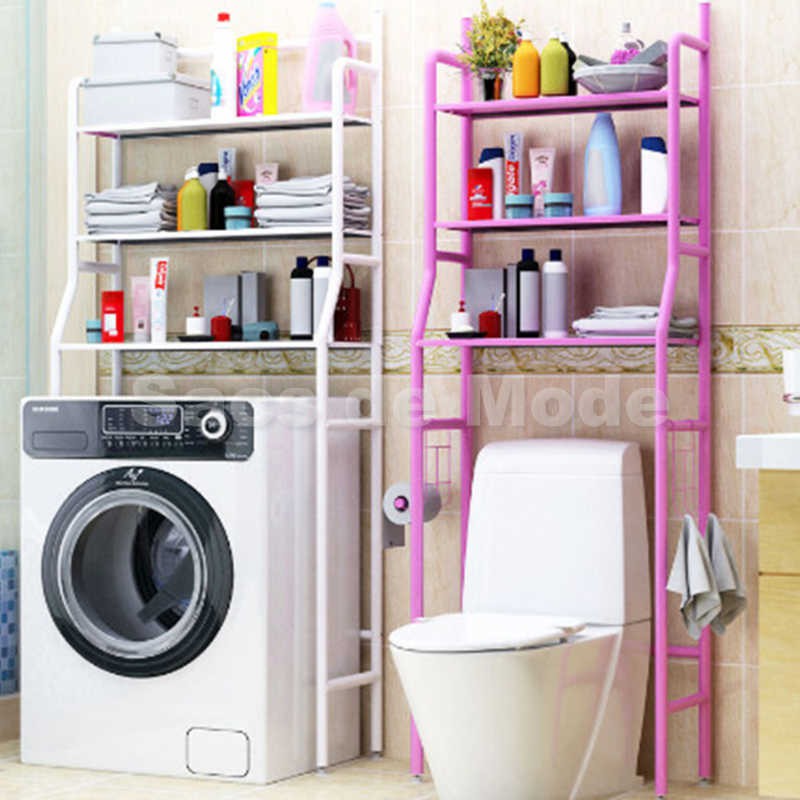 Rak Toilet Organizer WC Kamar Mandi Tissue Sabun Kloset 165 x 50 x 26 cm