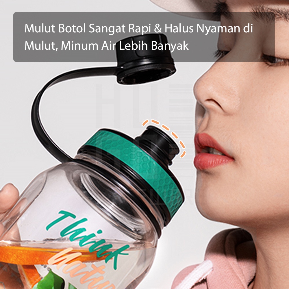 HUGO Botol Minum Besar Jumbo Sporty Nature Bottle Tempat Air Minum 1200 dan 2000 ml