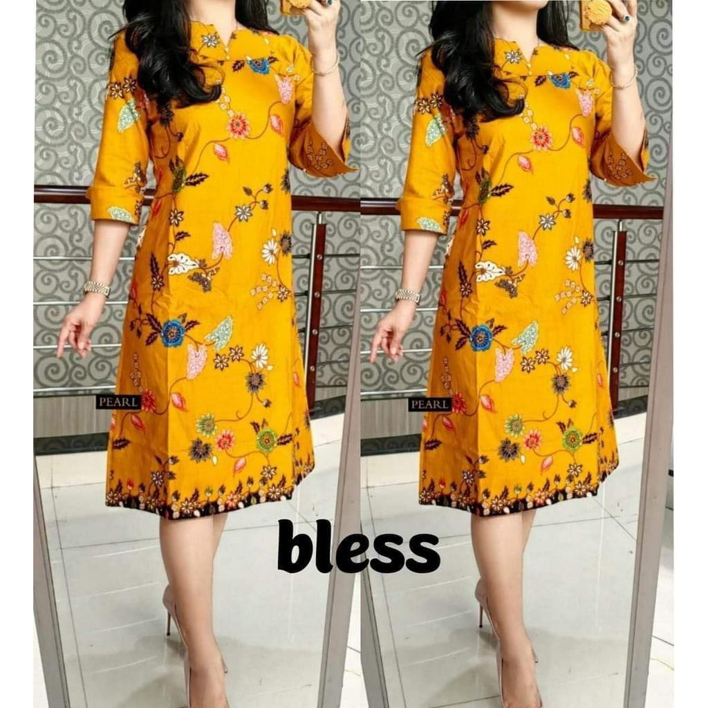 DRESS BATIK MODERN ATASAN WANITA FASHION KEKINIAN BAJU PESTA