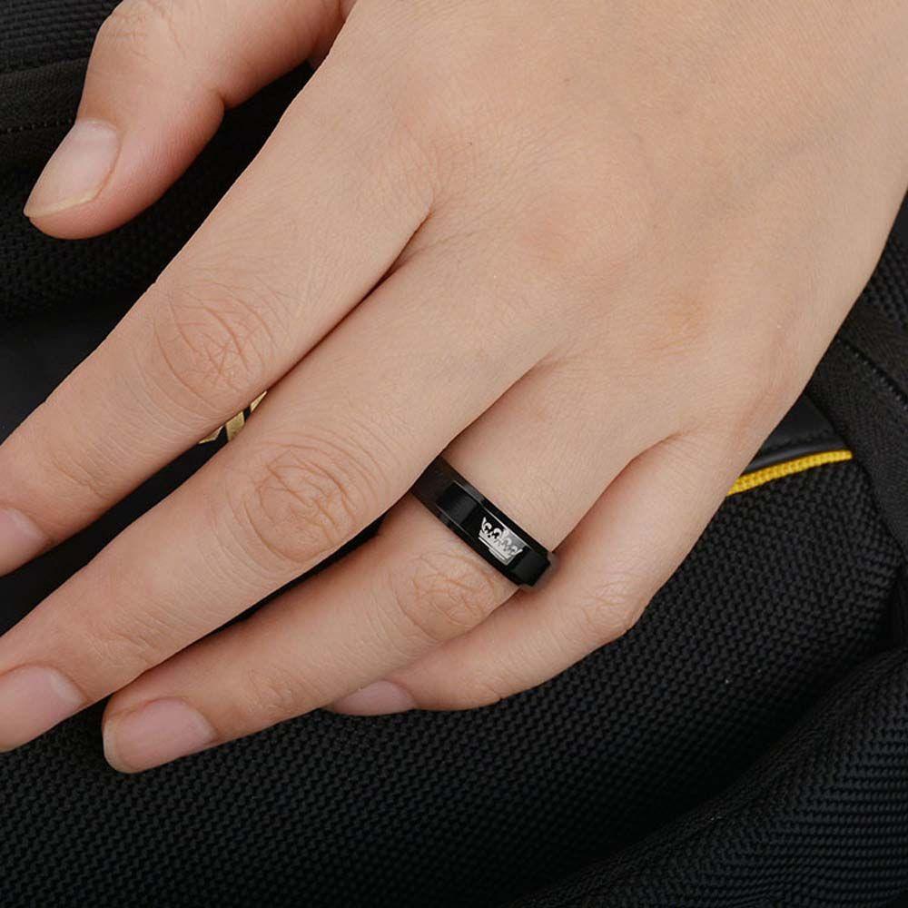 [Elegan] Mahkota Cincin Couple Unik Unisex Pasangan Cincin Kawin Stainless Steel Untuk Pria Wanita Gaya Korea Ring