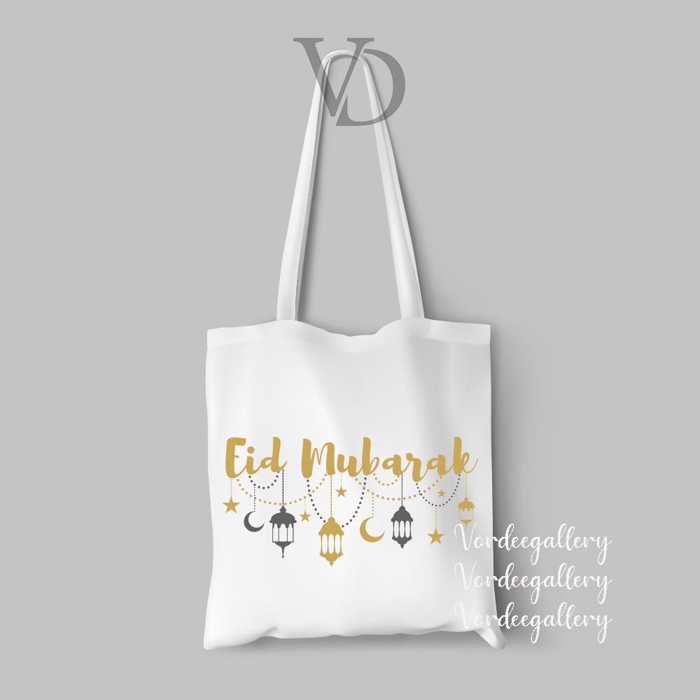 Tote bag  Kanvas Motif Lebaran tote bag idul fitri eid mubarak ramadan