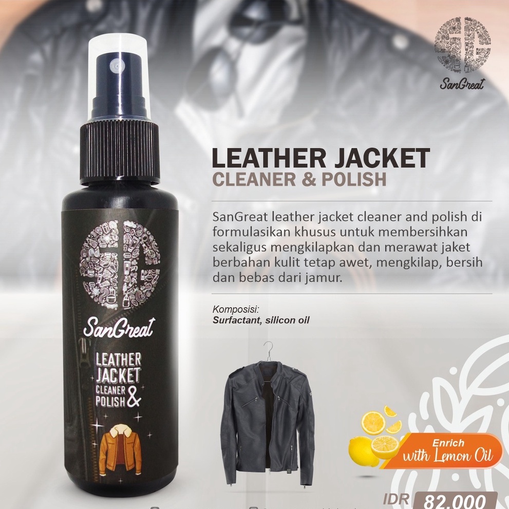 Leather jacket cleaner and polish, semir jaket kulit, leather jacket polish