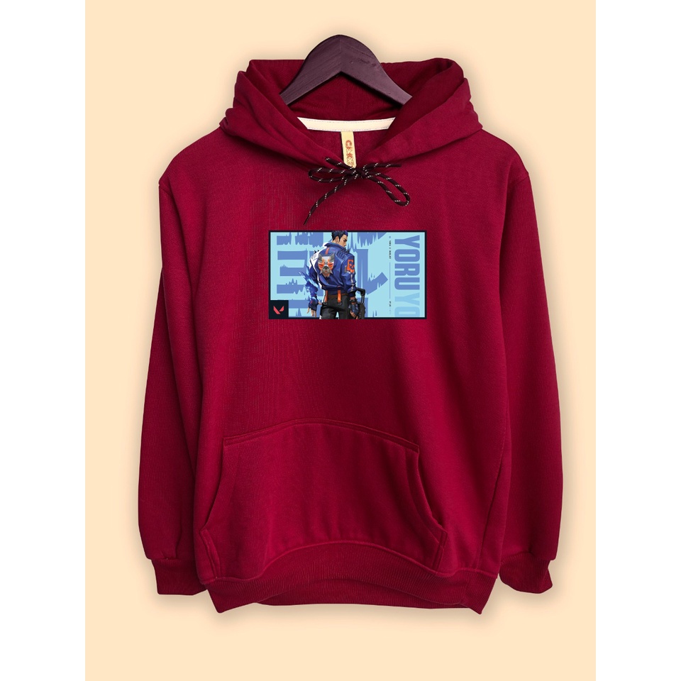 jaket hoodie premium desain valorant yoru